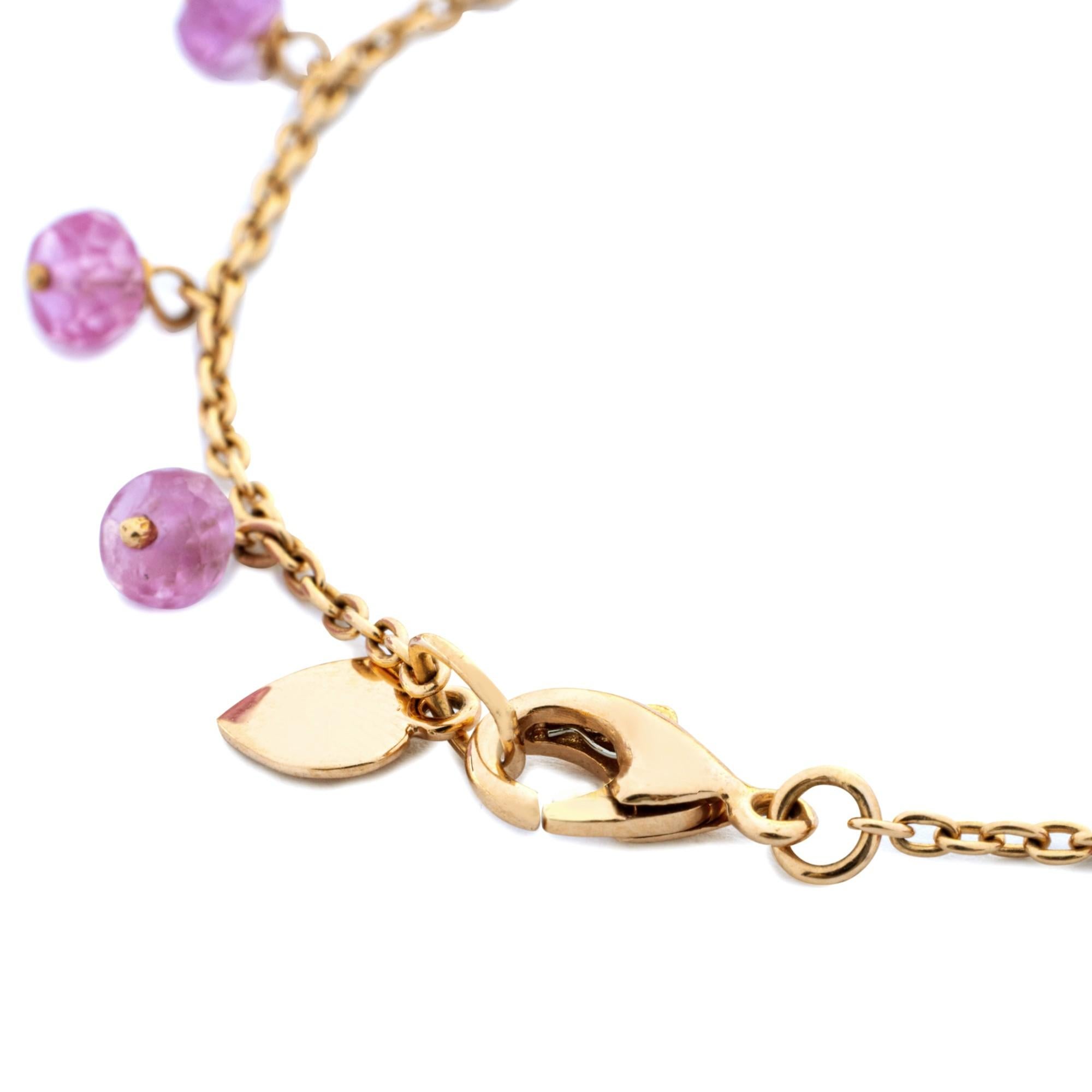 Alex Jona Zafiro rosa Pulsera de oro rosa de 18 quilates en venta 1