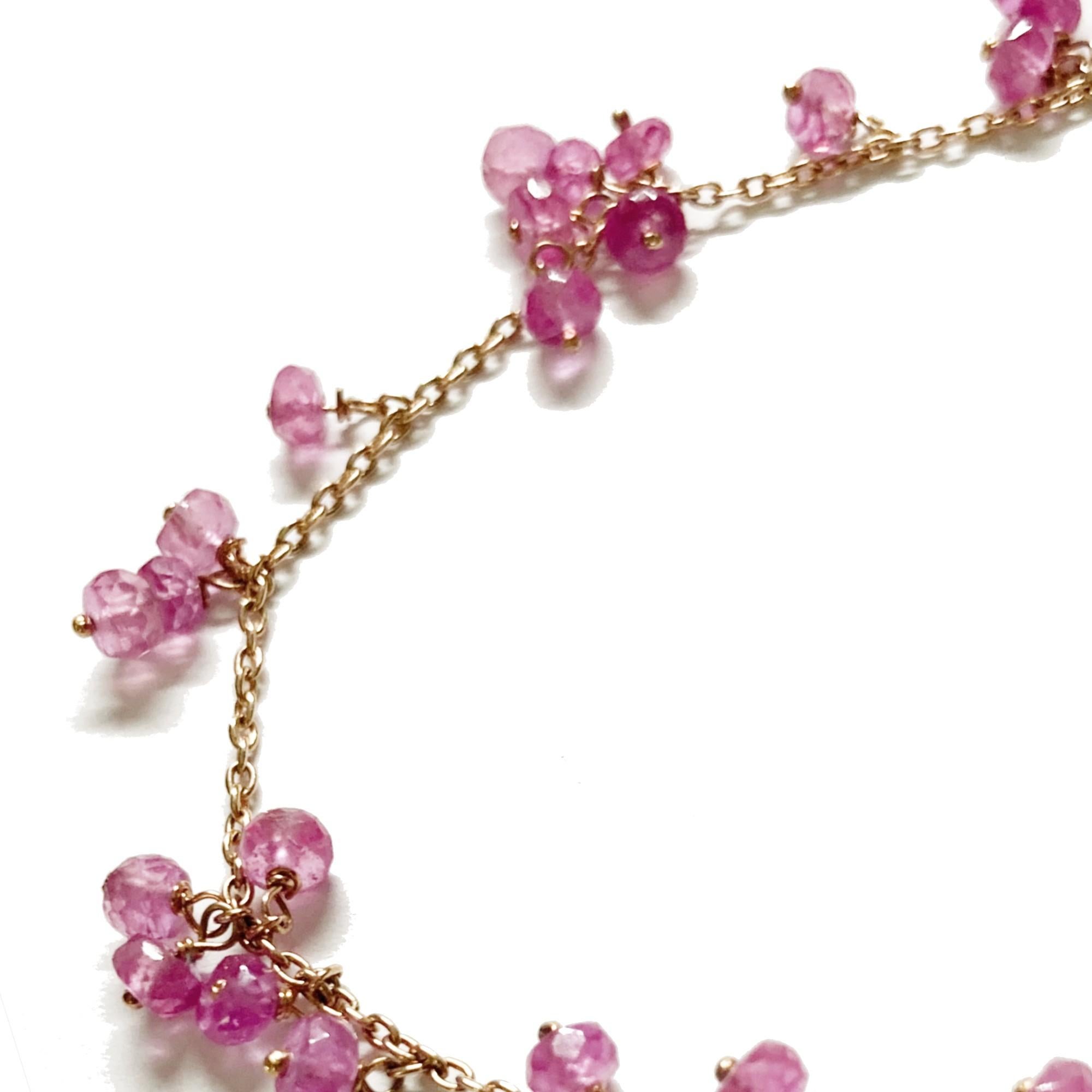 Bracciale in oro rosa 18 carati con zaffiro rosa Alex Jona In condizioni Nuovo in vendita a Lugano, CH