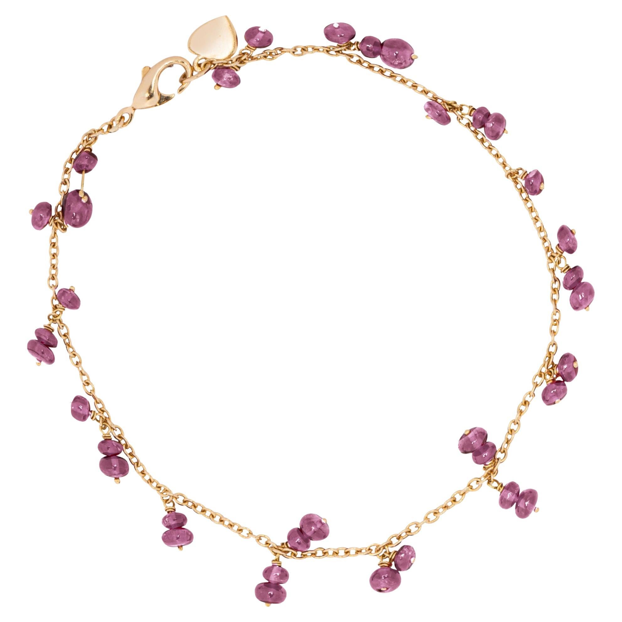Alex Jona Pink Sapphire 18 Karat Rose Gold Bracelet For Sale