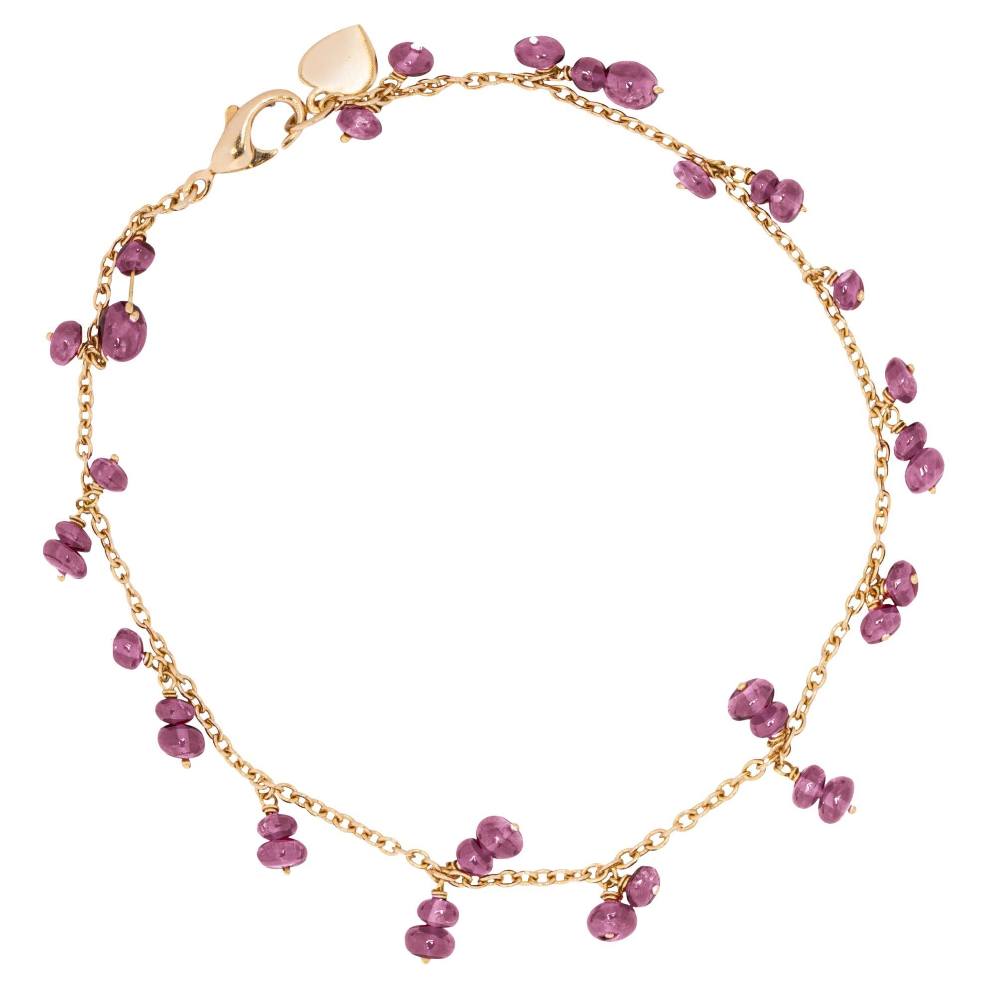 Alex Jona Rosa Saphir 18 Karat Roségold-Armband