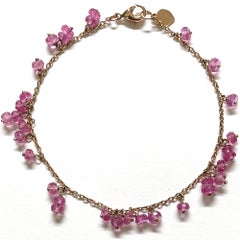Alex Jona Zafiro rosa Pulsera de oro rosa de 18 quilates