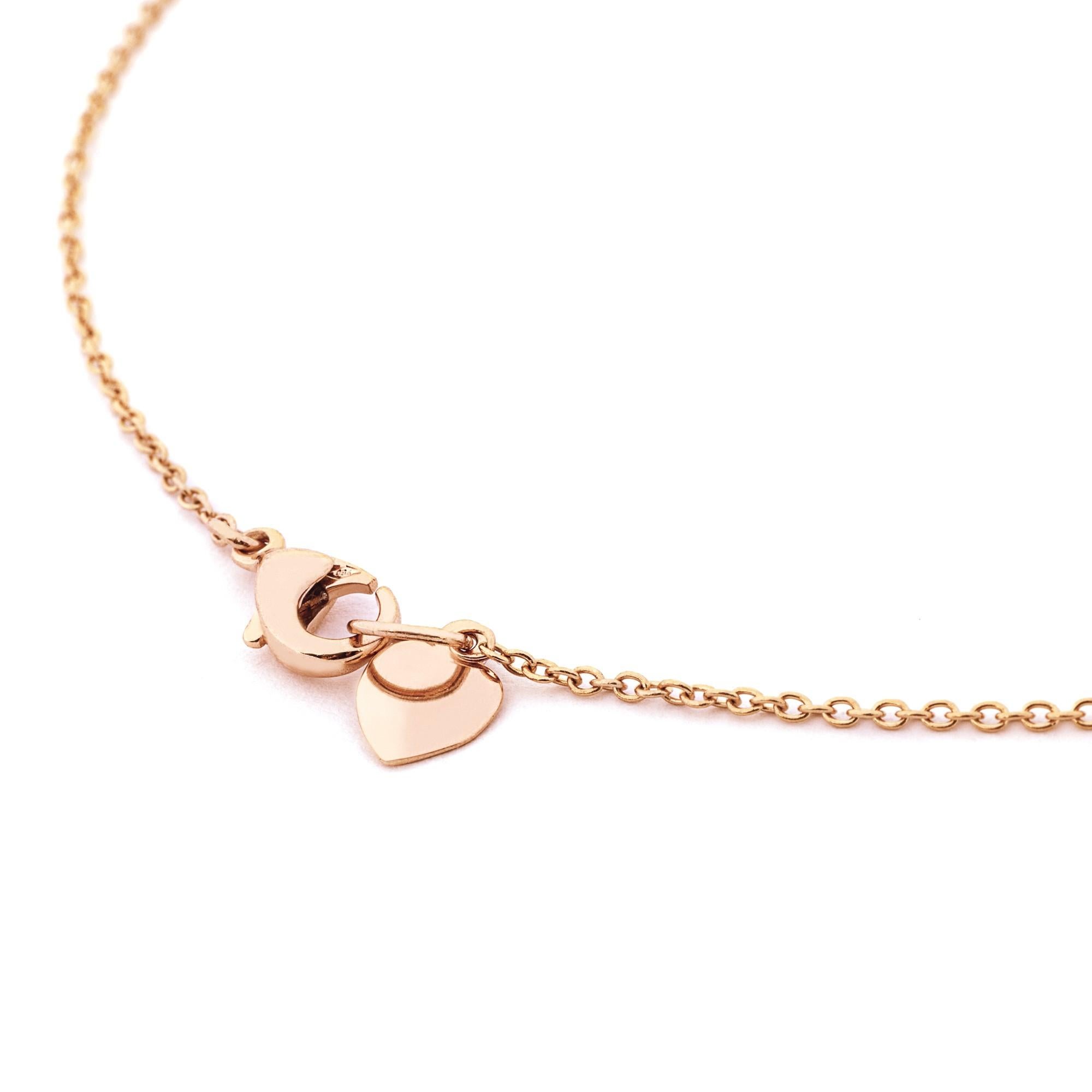 Alex Jona, collier pendentif papillon en or rose 18 carats et saphir rose en vente 1