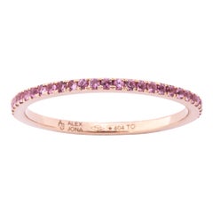 Alex Jona Pink Sapphire 18 Karat Rose Gold Eternity Band Ring
