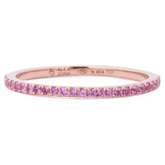 Alex Jona: 18 Karat Roségold Eternity-Ring mit rosa Saphir und Saphir