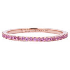 Alex Jona Pink Sapphire 18 Karat Rose Gold Eternity Band Ring