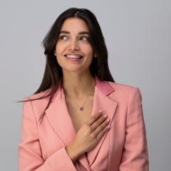 Alex Jona Pink Sapphire 18 Karat Rose Gold Flower Pendant Necklace