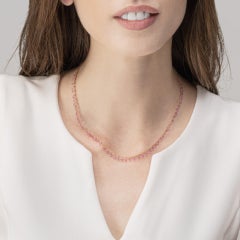 Alex Jona Pink Sapphire 18 Karat Rose Gold Necklace