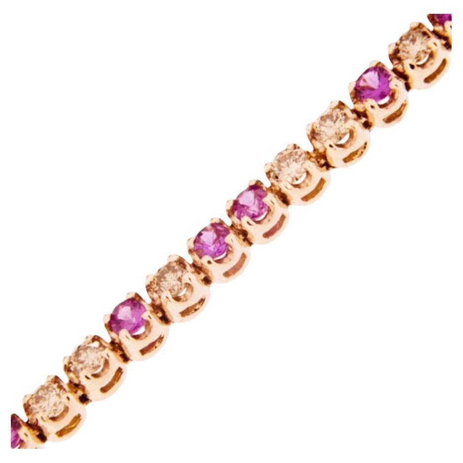 pink sapphire bracelet rose gold