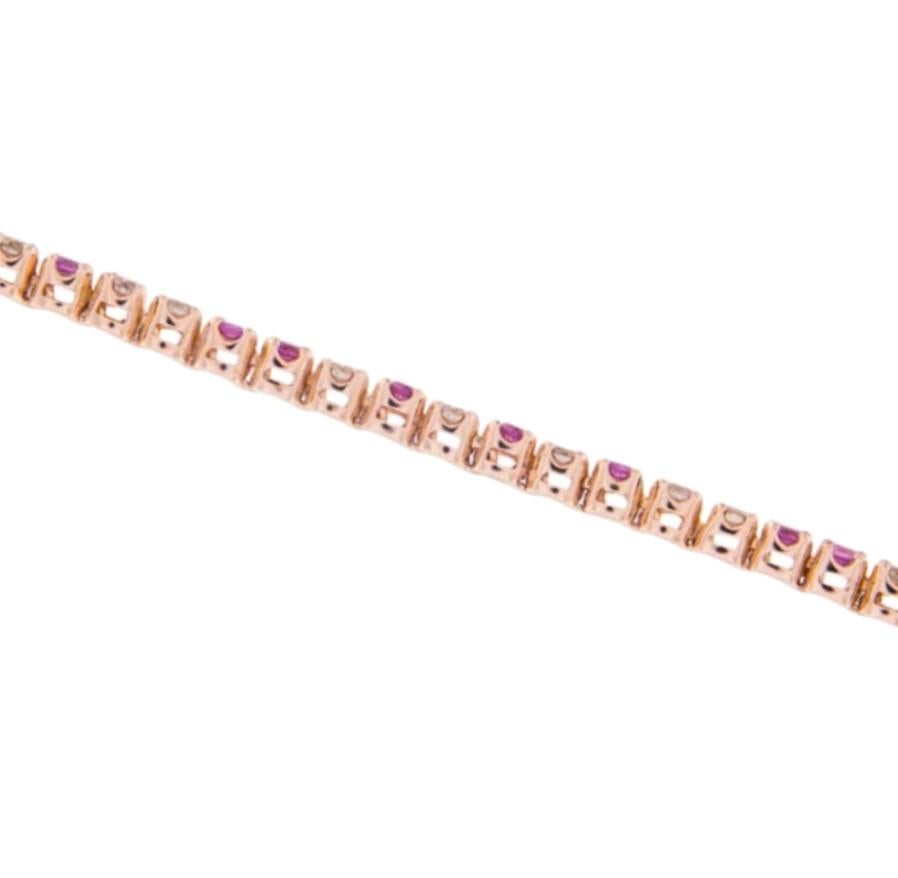 pink sapphire tennis bracelet