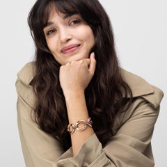 Alex Jona Gliederarmband aus 18 Karat Roségold mit rosa Saphiren und Mondsteinen