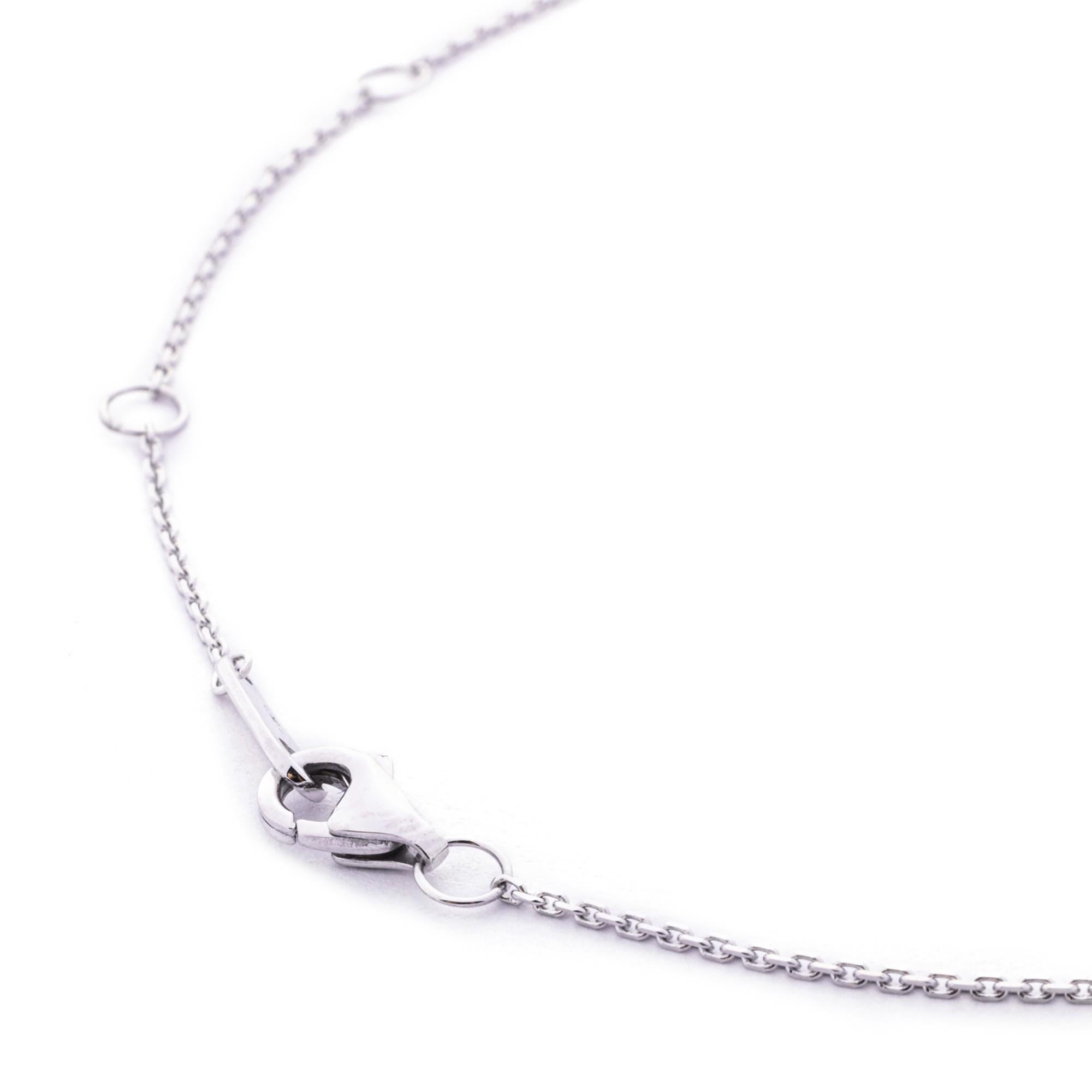 Alex Jona Pink Sapphire White Diamond 18 Karat Rose Gold Heart Pendant Necklace For Sale 1