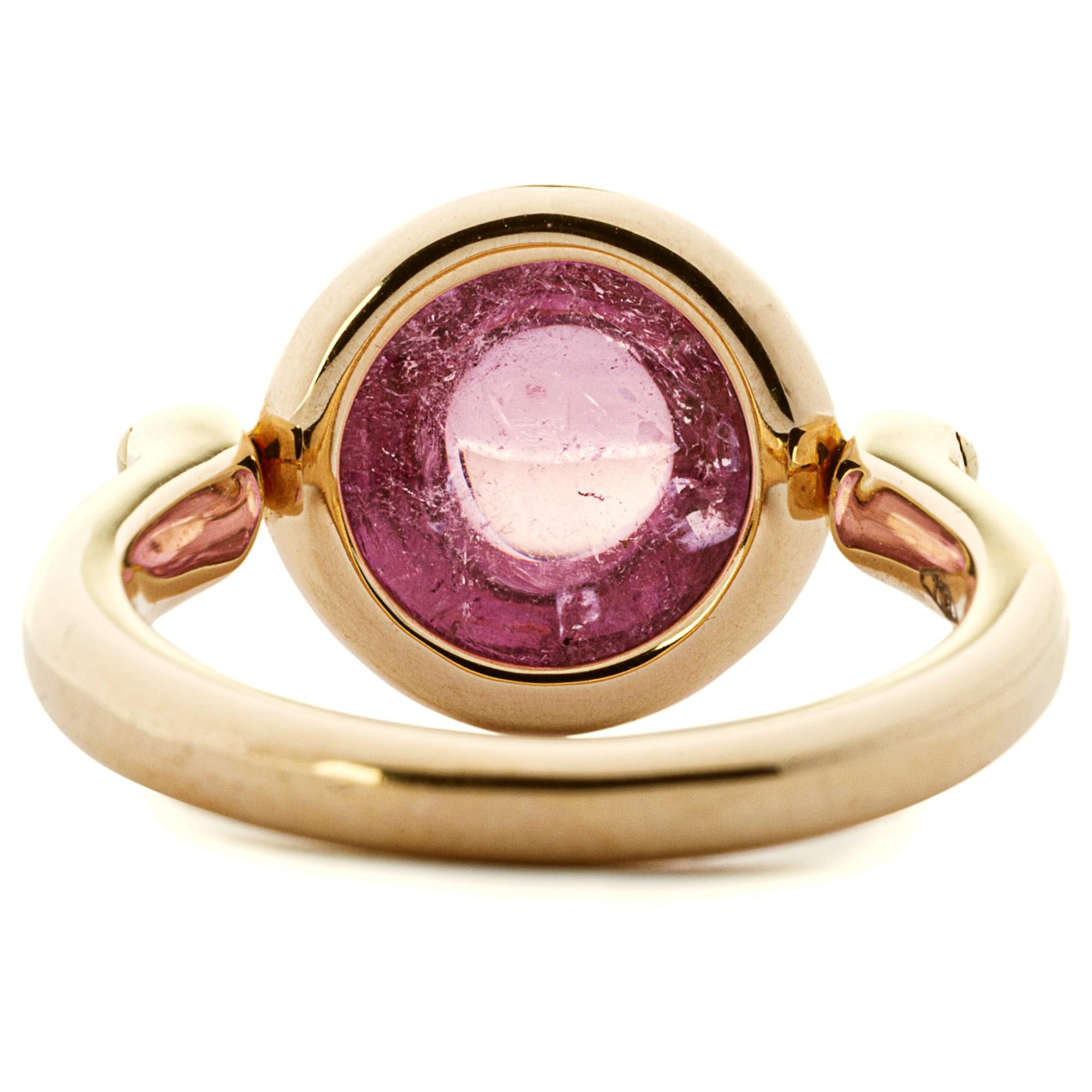 Alex Jona Pink Tourmaline 18 Karat Gold Ring For Sale 1