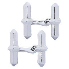 Boutons de manchette en argent sterling Alex Jona Prism Bar