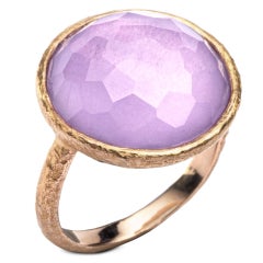 Alex Jona Quartz Amethyst 18 Karat Rose Gold Ring