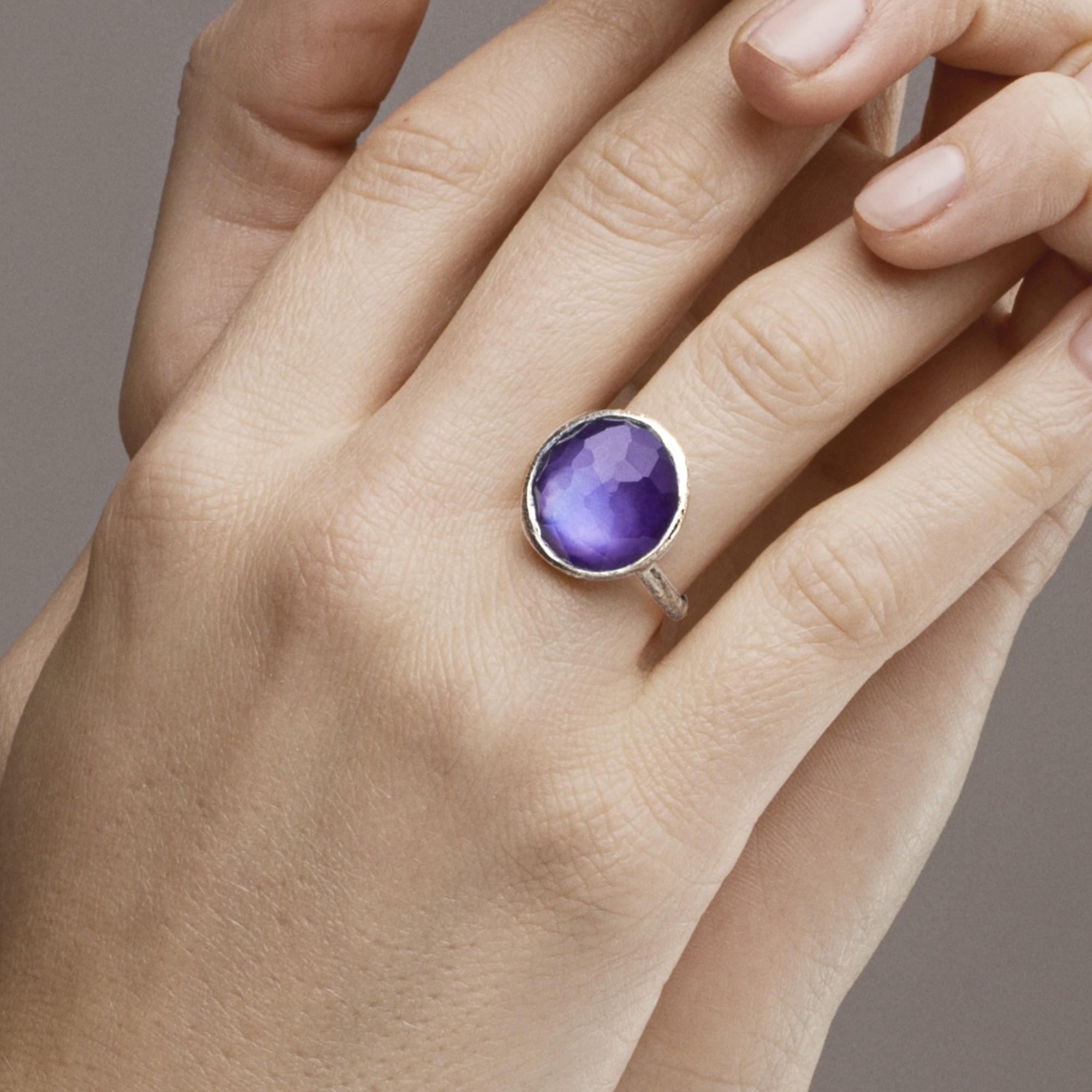 Alex Jona Quarz Amethyst Sterling Silber Ring im Zustand „Neu“ im Angebot in Torino, Piedmont