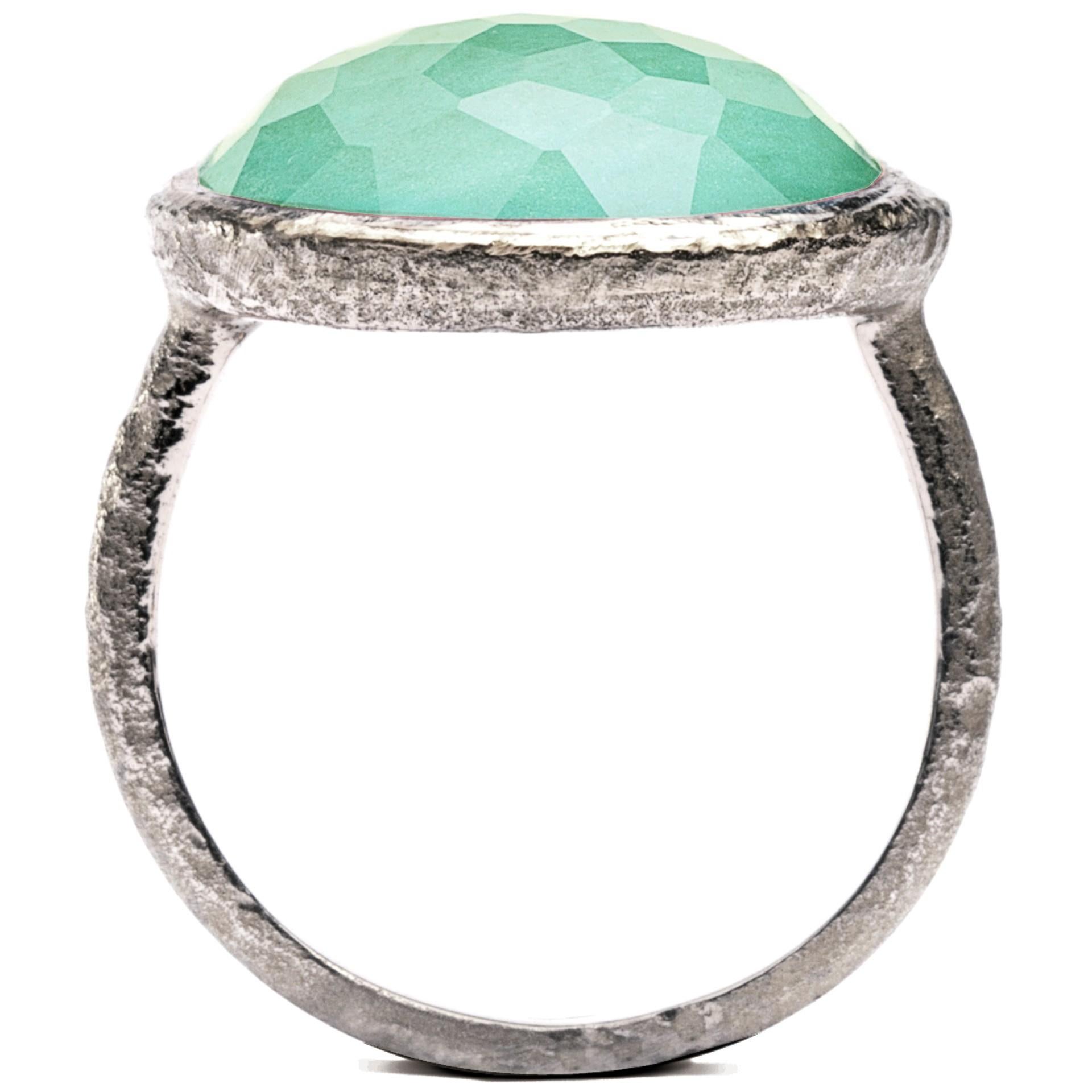 Donna Anello in quarzo e giada di Alex Jona in argento sterling in vendita