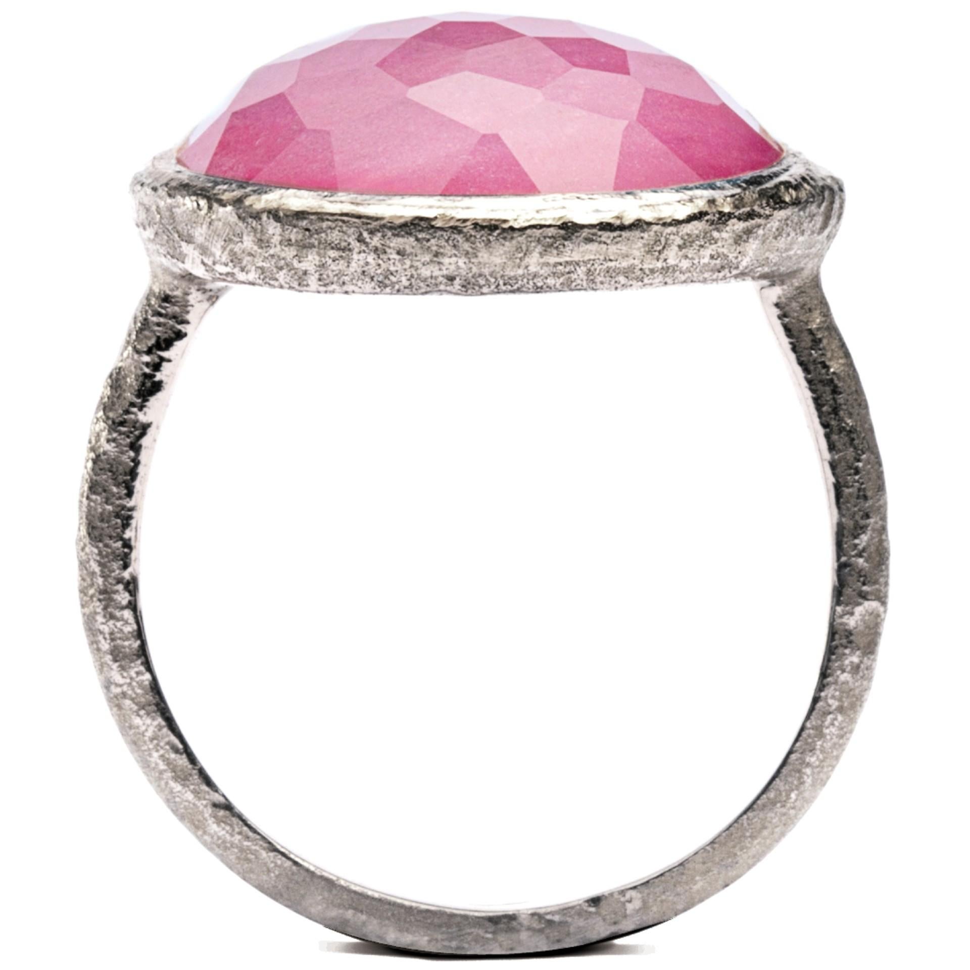 Alex Jona Quarz Ruby Sterling Silver Ring Damen im Angebot