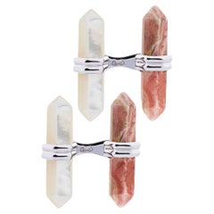 Gemelli in argento Alex Jona Rhodochrosite Bar