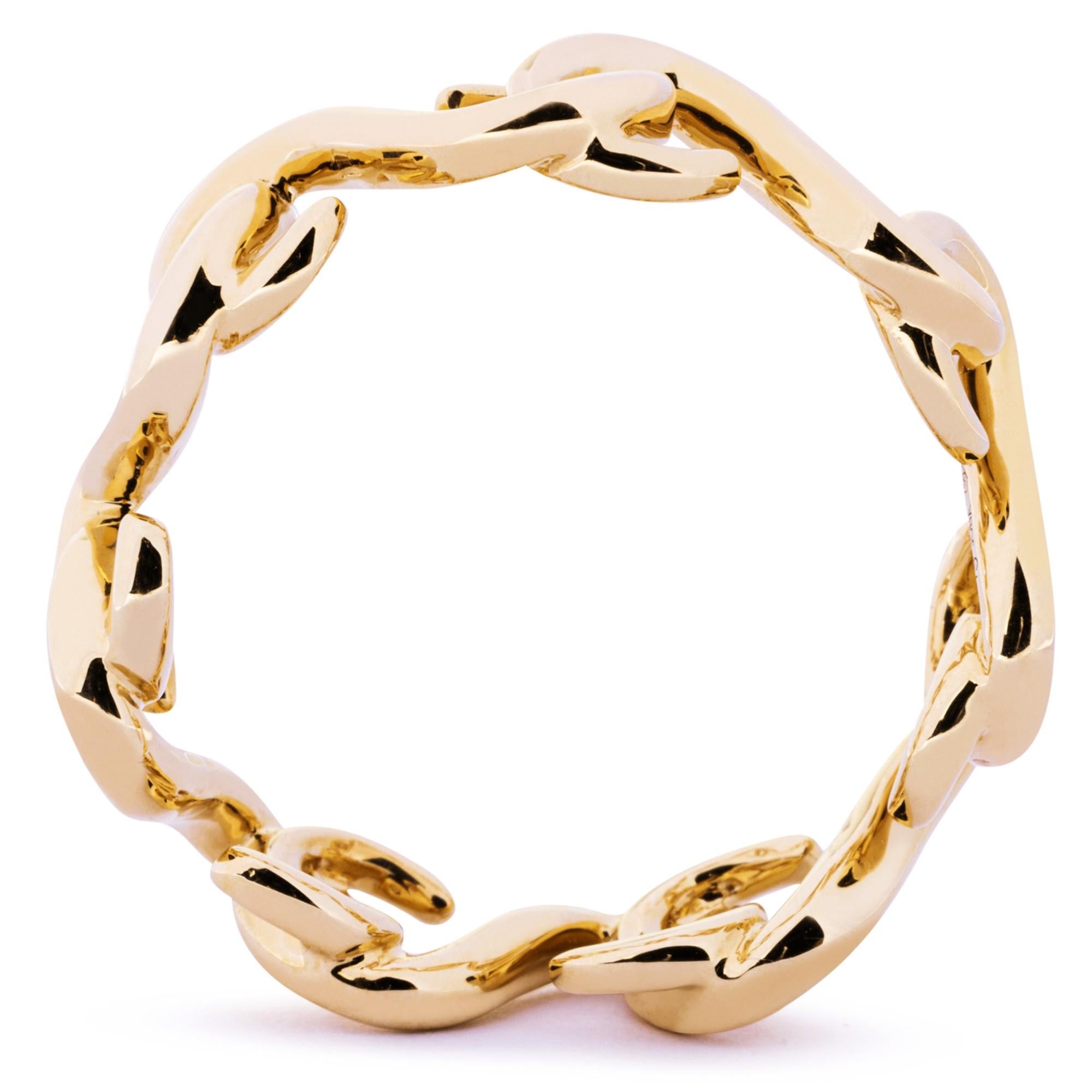 Contemporary Alex Jona Riccioli 18 Karat Yellow Gold Band Ring For Sale