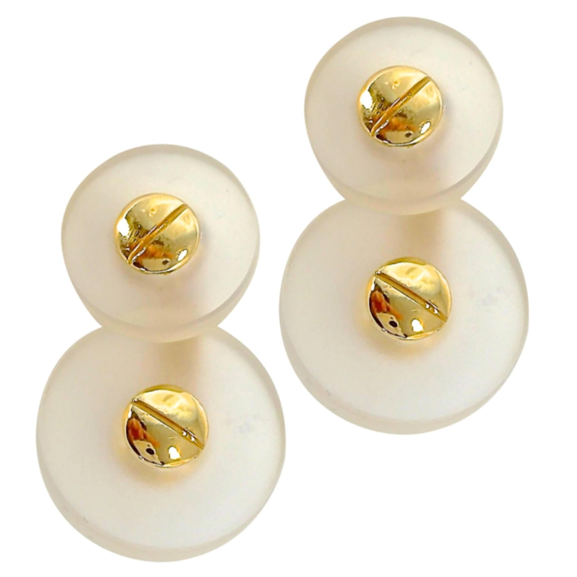 Taille mixte Alex Jona Boutons de manchette boutons en or rose 18 carats en vente