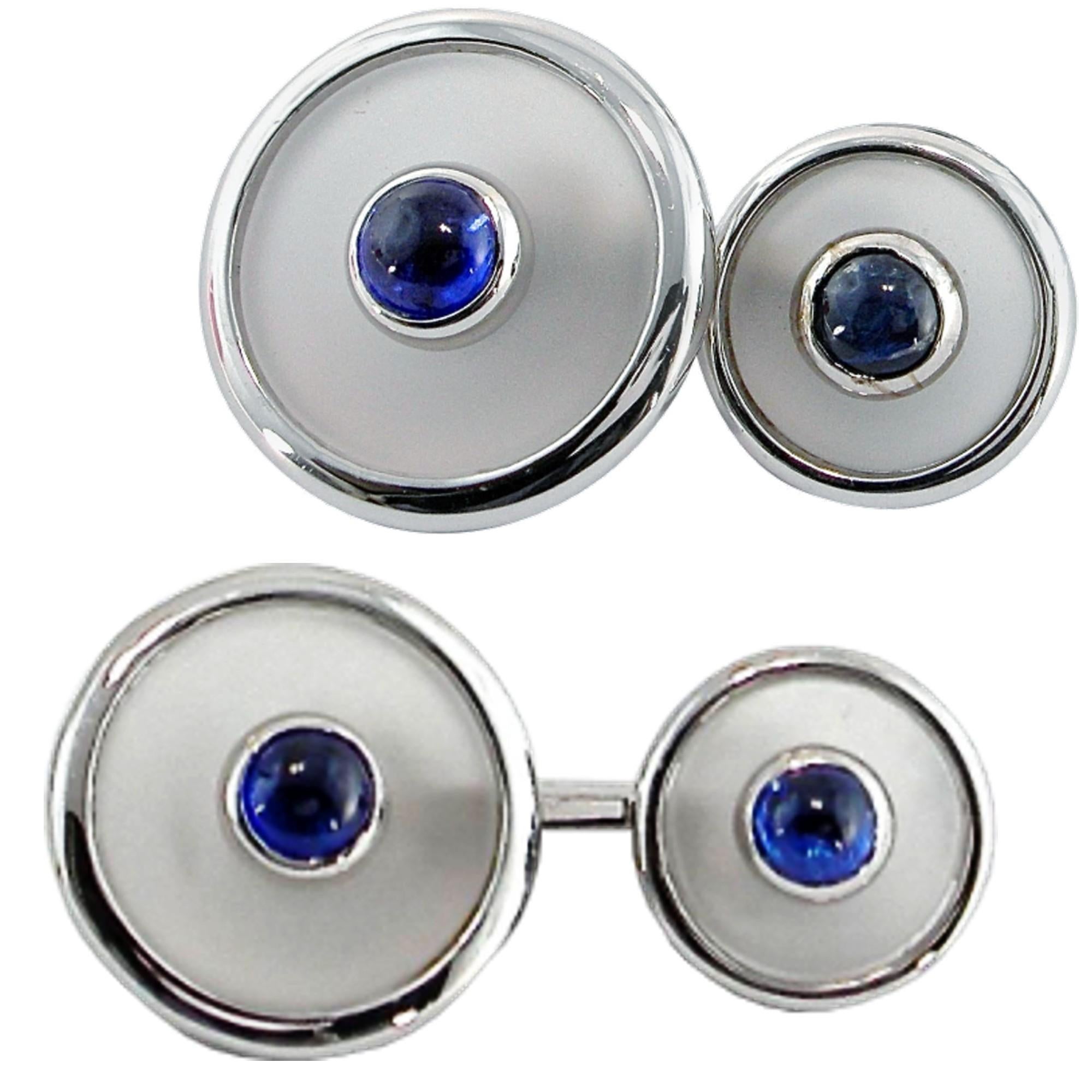 blue sapphire cufflinks