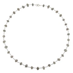 Alex Jona Diamante Gris Hielo en bruto Collar de oro blanco de 18 quilates