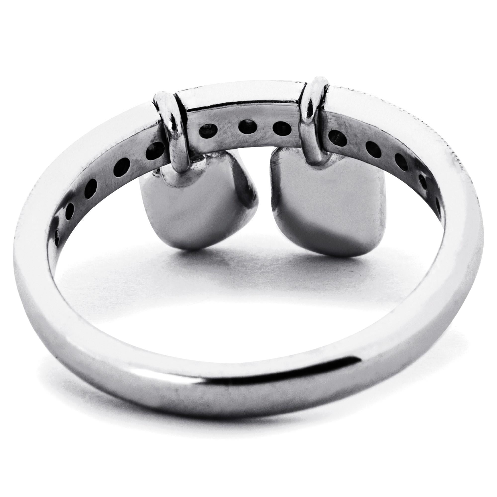 Alex Jona Pink Tourmaline White Diamond 18 Karat White Gold Ring For Sale 2