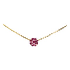 Collana con ciondolo in oro giallo 18 carati Alex Jona Ruby