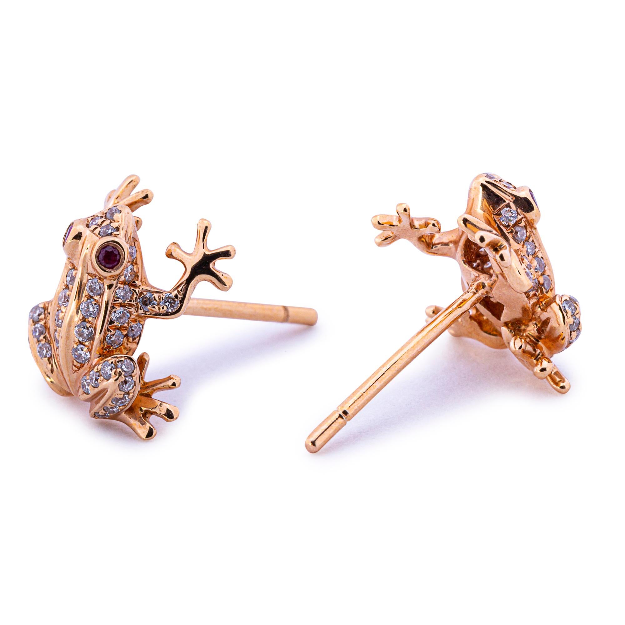 cute frog earrings
