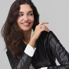 Alex Jona Solitär-Ring, Rubin, Weißer Diamant, 18 Karat Weißgold