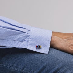 Gemelli Alex Jona in argento con pietra semipreziosa