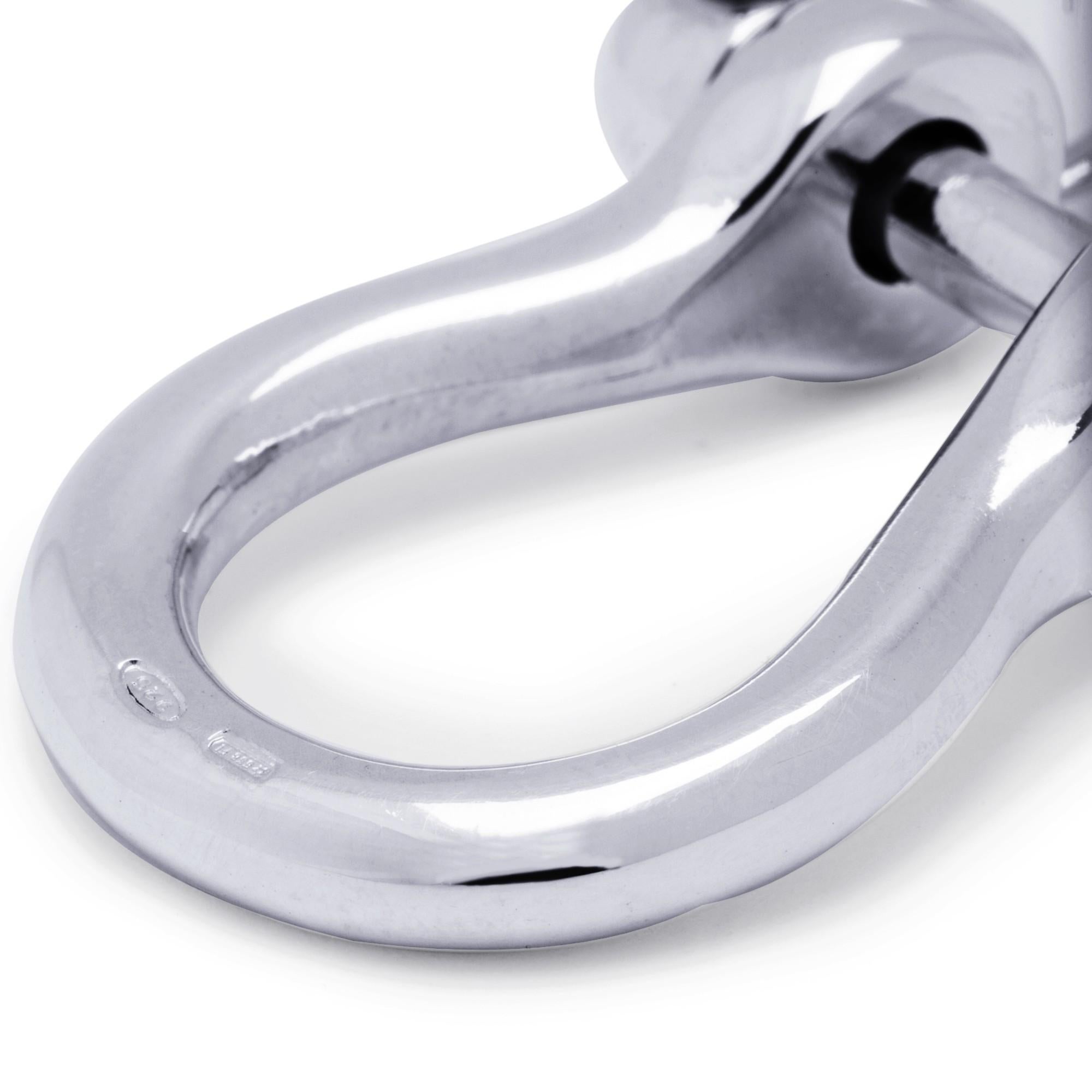 Alex Jona Shackle Sterling Silver Key Holder In New Condition For Sale In Torino, IT