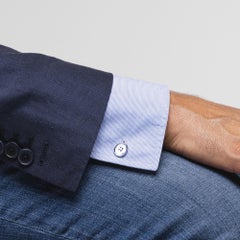 Alex Jona Silver Button Cufflinks
