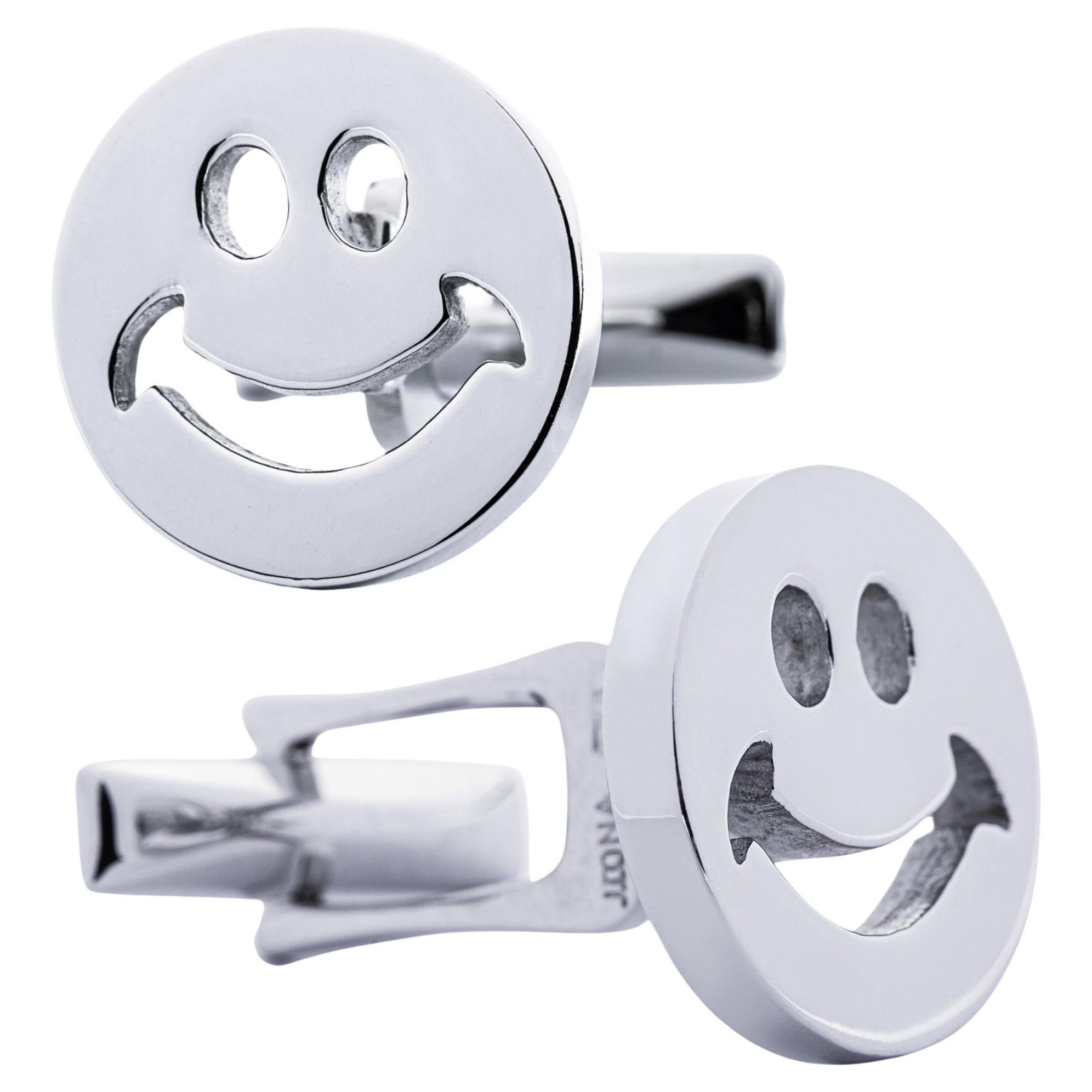 Alex Jona Smile Sterling Silver Cufflinks