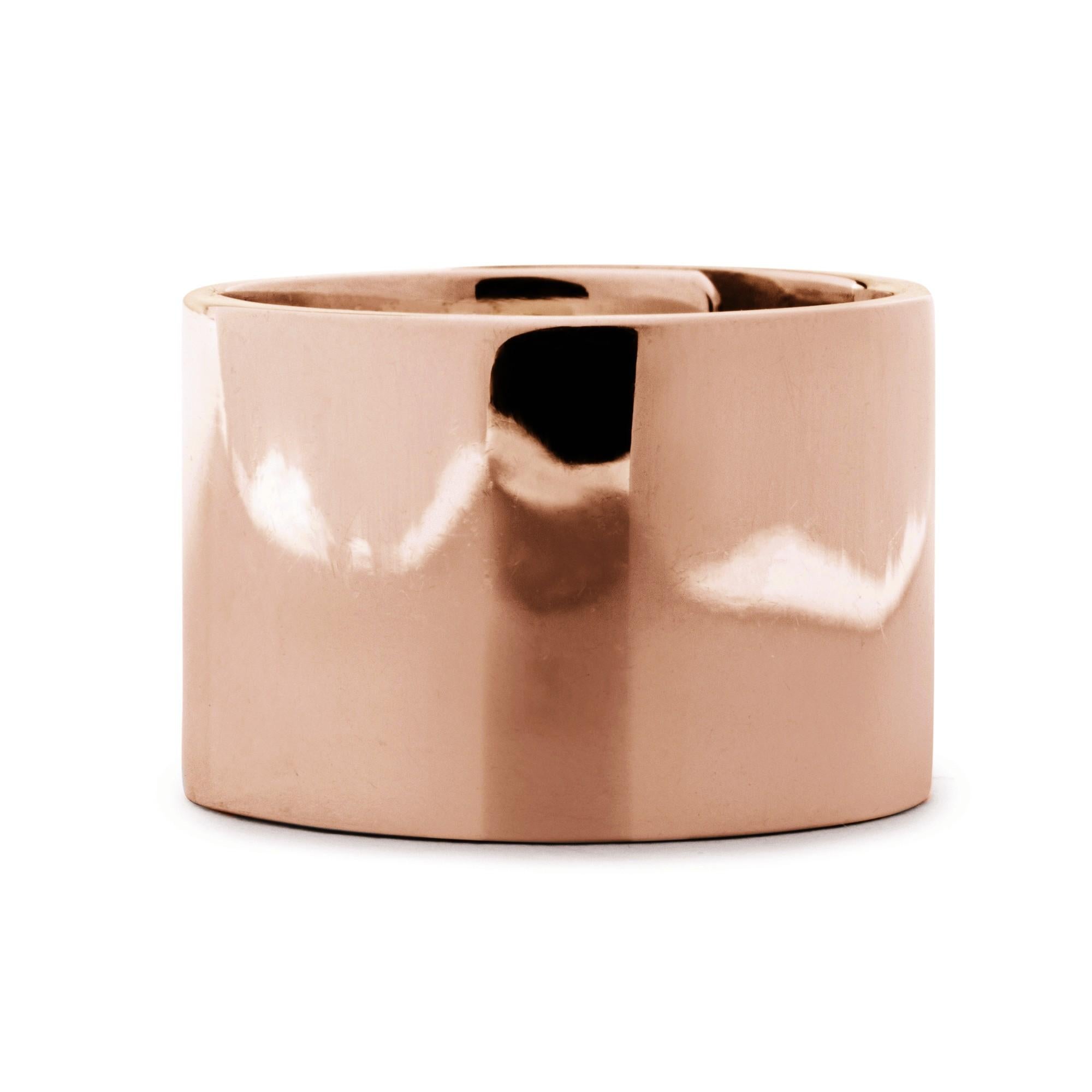 Alex Jona South Sea Pearl 18 Karat Rose Gold overlapping Band Ring For Sale 2