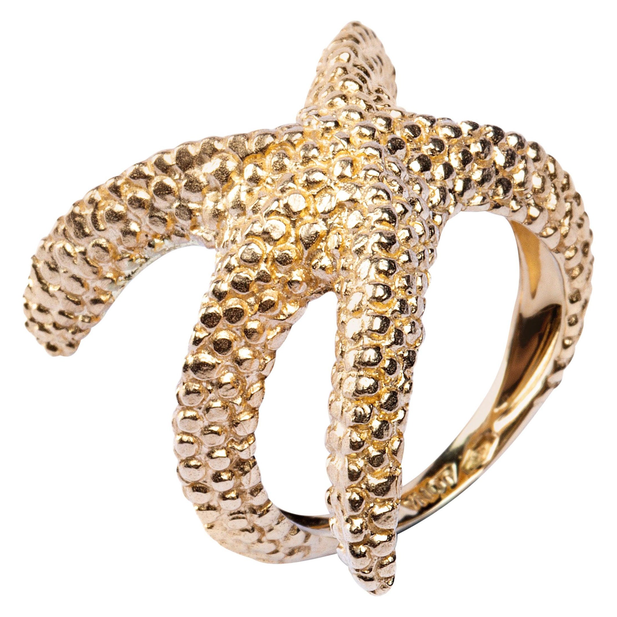 Alex Jona Starfish 18 Karat Rose Gold Ring For Sale
