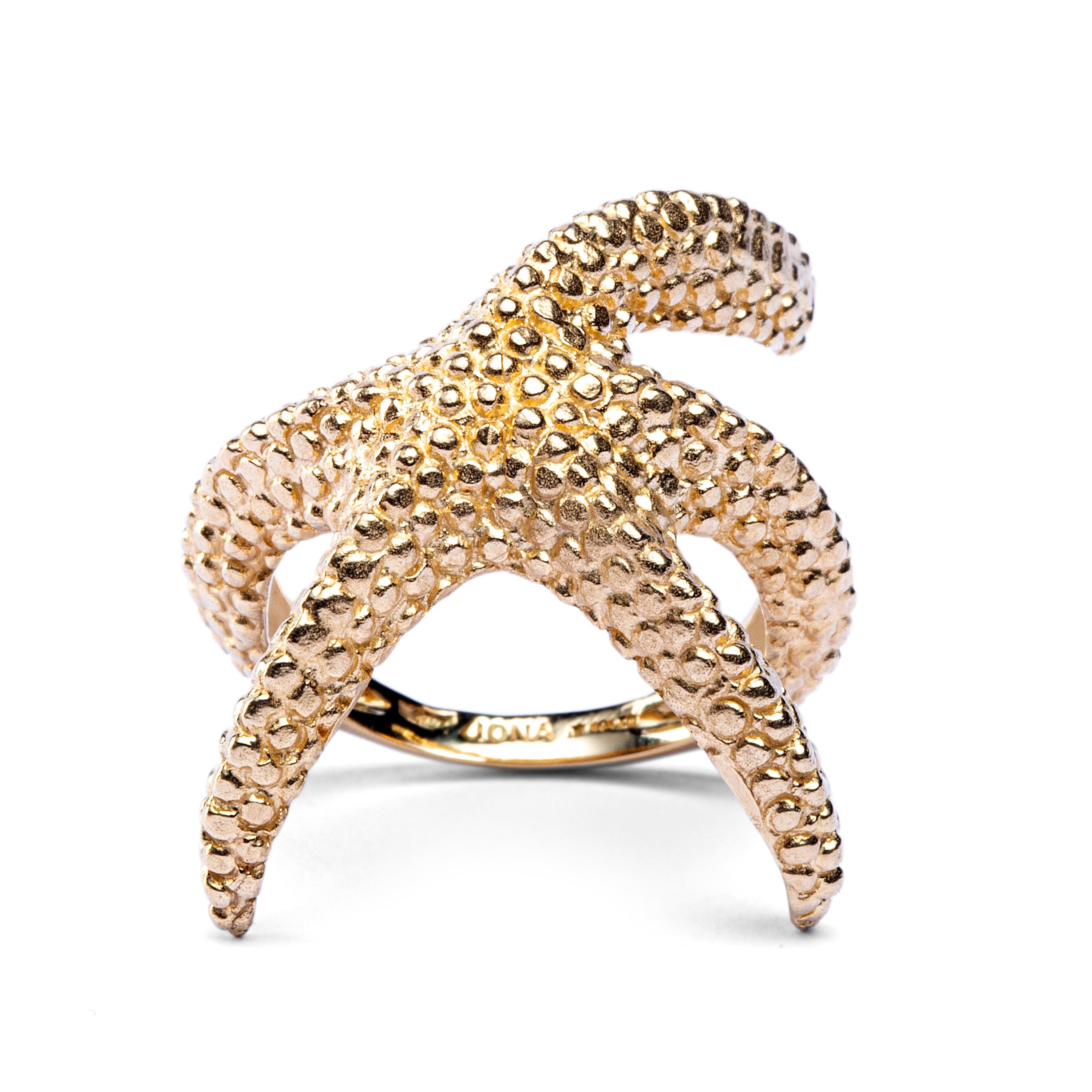 18 Karat Gelbgold Ring mit Seesternen von Jona 2