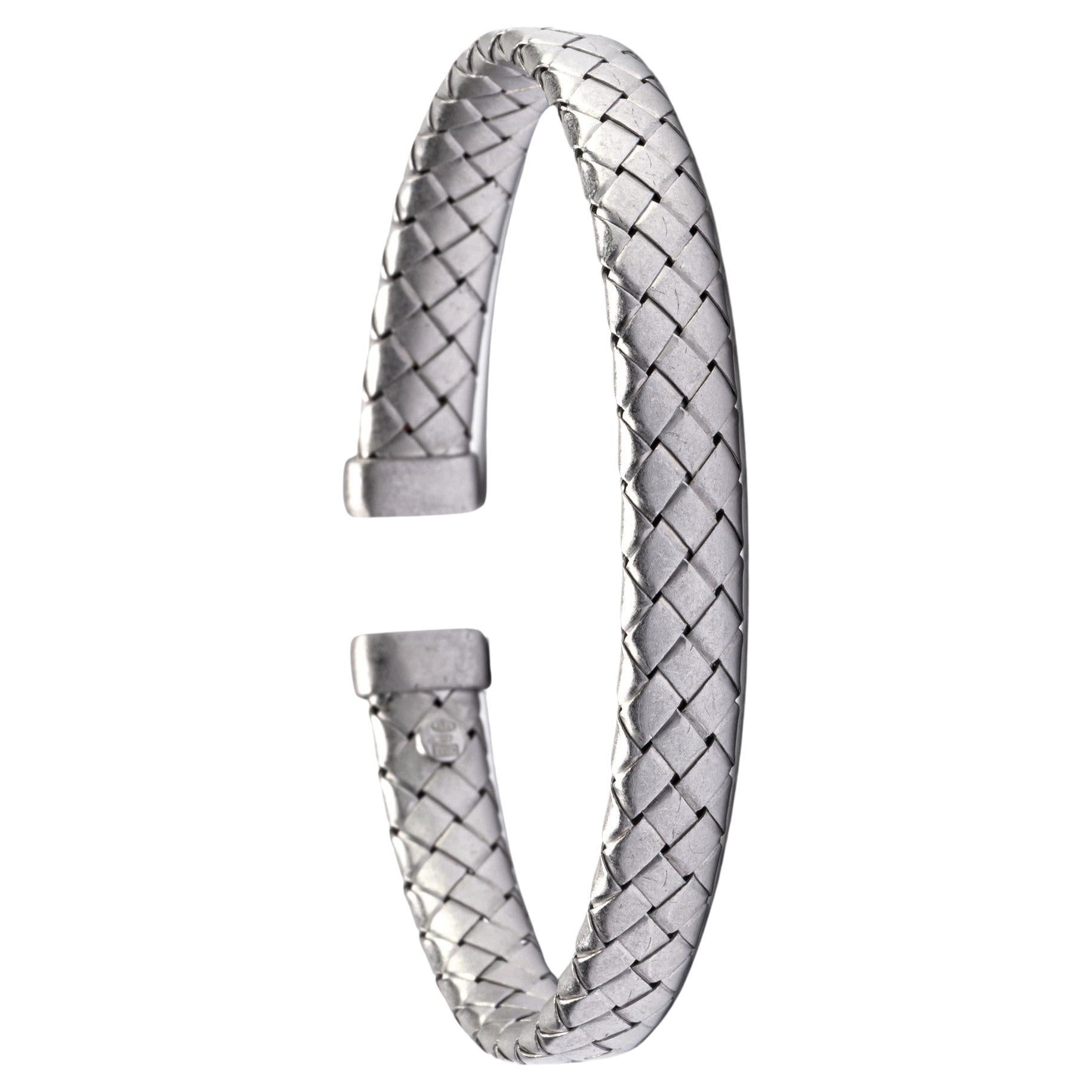 sterling silver basket weave bracelet
