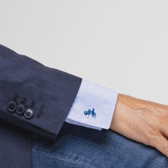 Alex Jona Sterling Silver Blue Enamel Bicycle