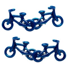 Alex Jona Sterling Silver Blue Enamel Bicycle