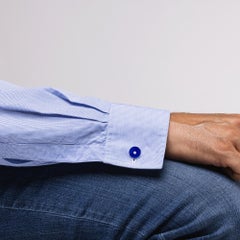 Gemelli da polso Alex Jona in argento 925 con smalto blu
