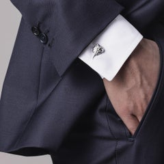 Alex Jona Sterling Silver Bulldog Cufflinks