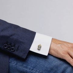 Alex Jona Manschettenknöpfe aus Sterlingsilber in Champagner-Optik mit vergoldetem Silber-Muselet