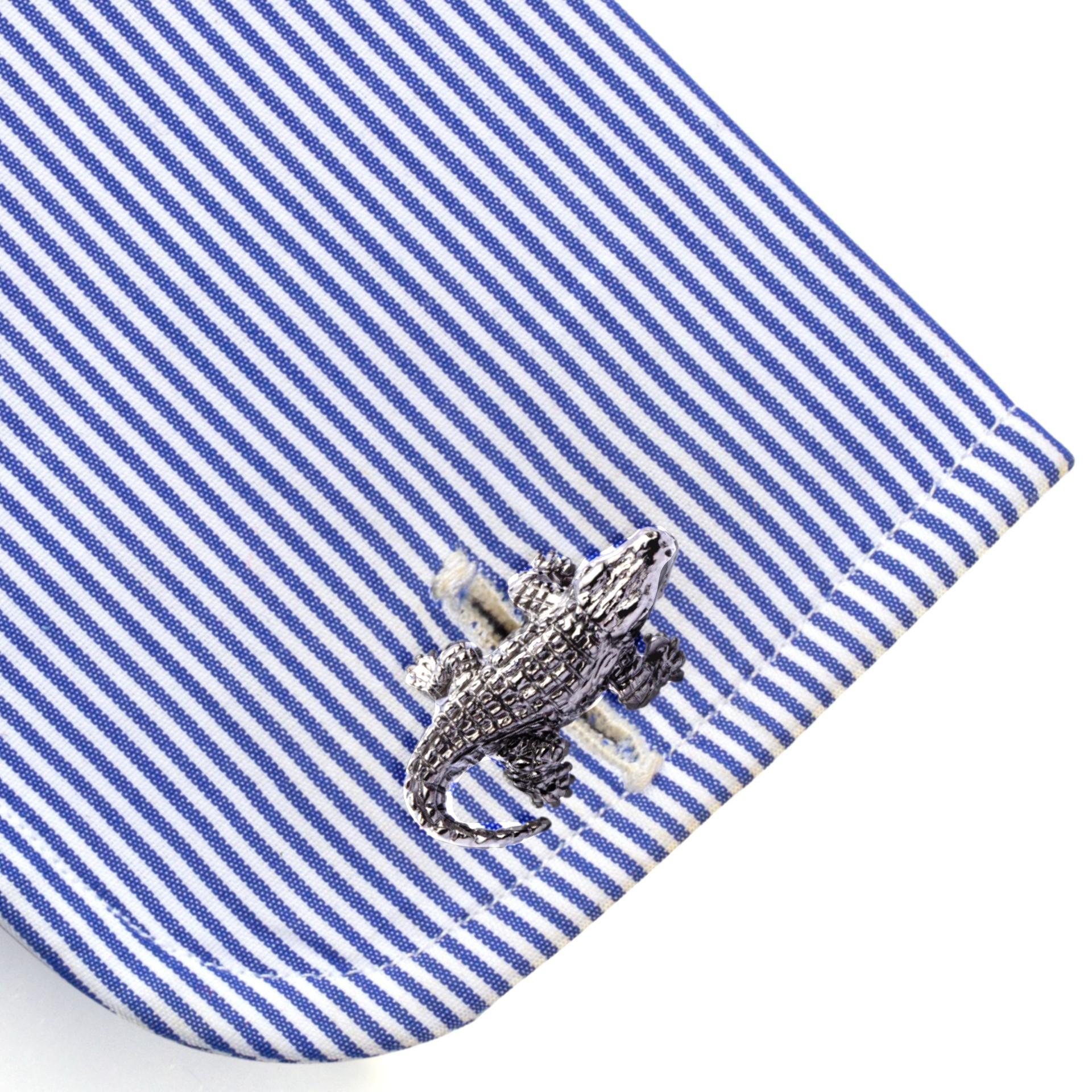 crocodile cufflinks