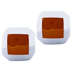 Gemelli Alex Jona in argento sterling con smalto rosso lacca