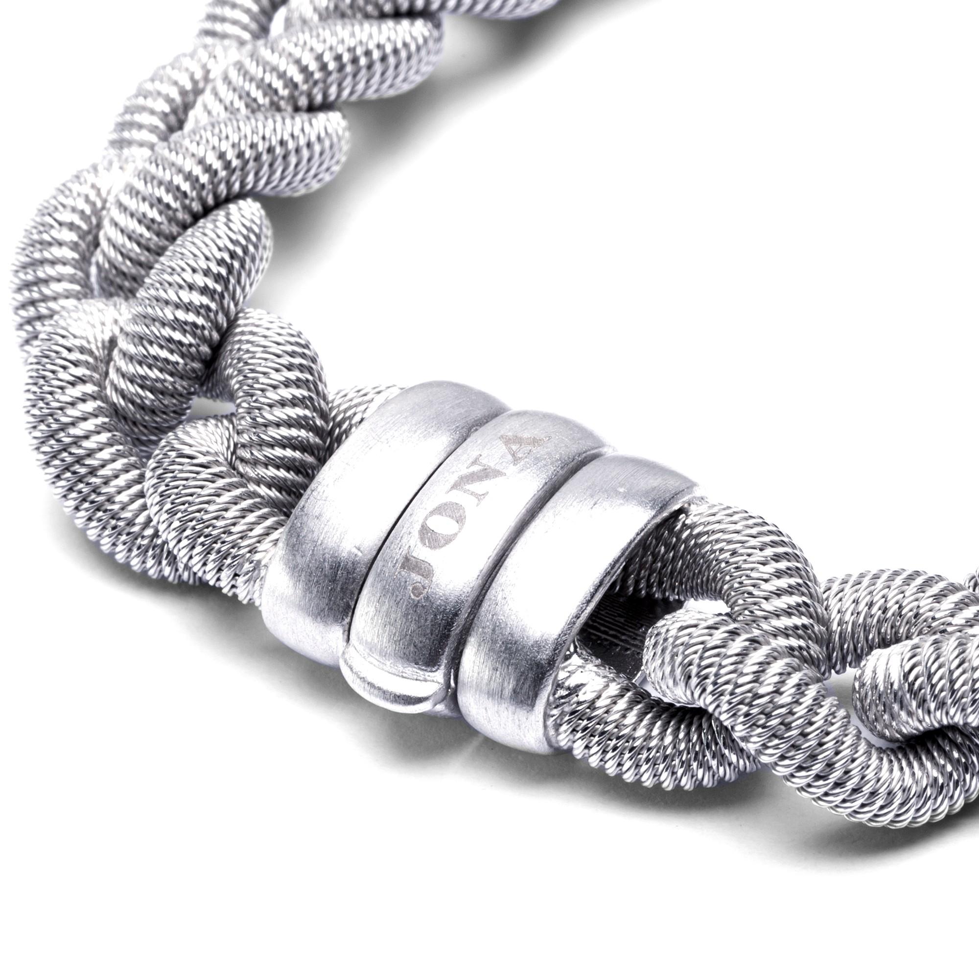 Alex Jona Sterling Silver Curb Link Bracelet For Sale 5
