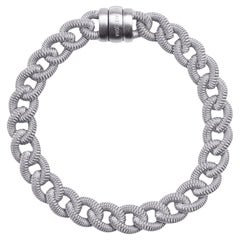 Alex Jona Bracelet à maillons courbes en argent sterling