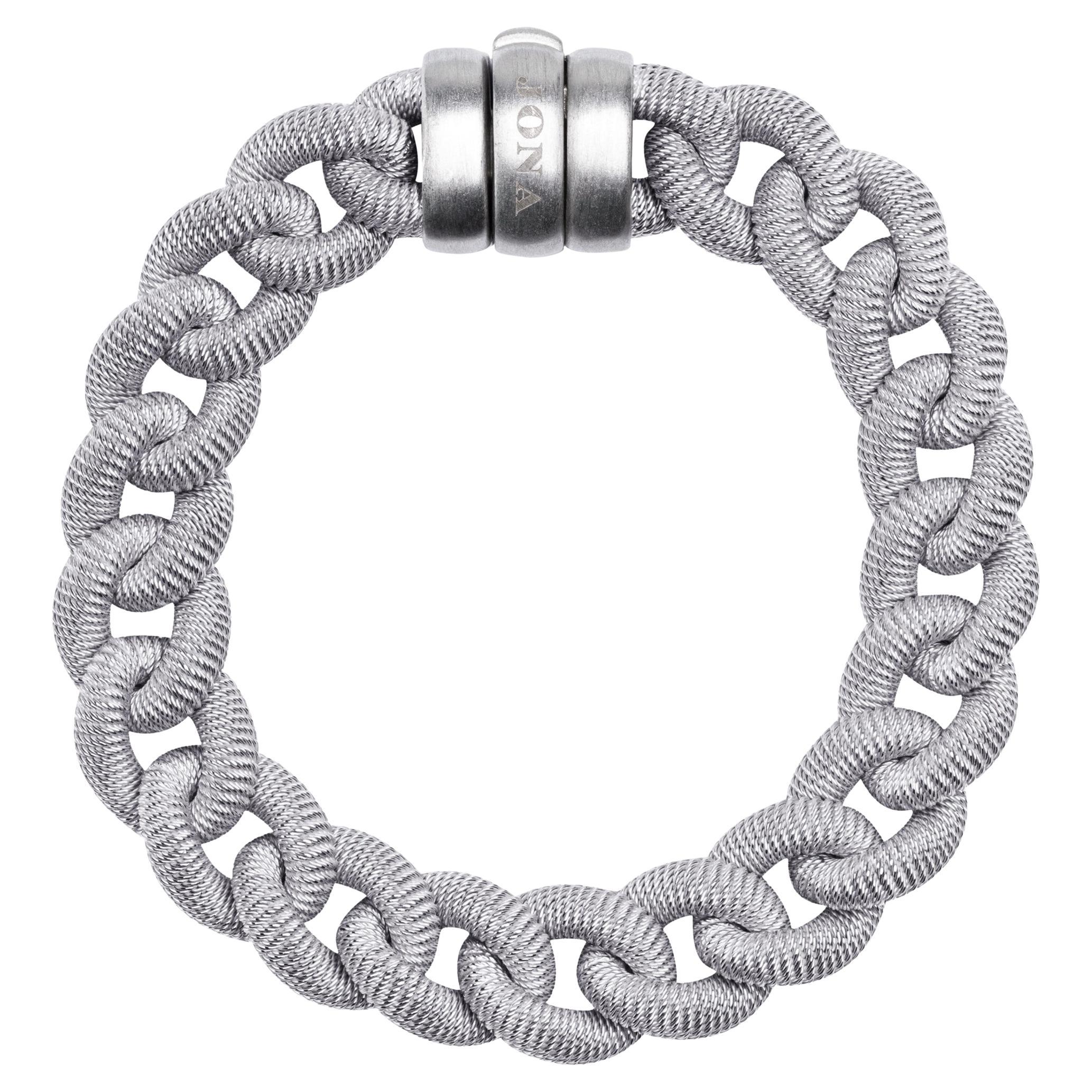 Alex Jona Sterling Silver Curb Link Bracelet For Sale