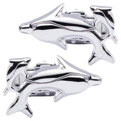 Alex Jona Boutons de manchette dauphins en argent sterling