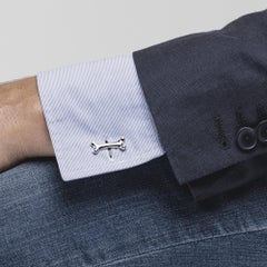 Alex Jona Sterling Silver Double Dog Bone Cufflinks